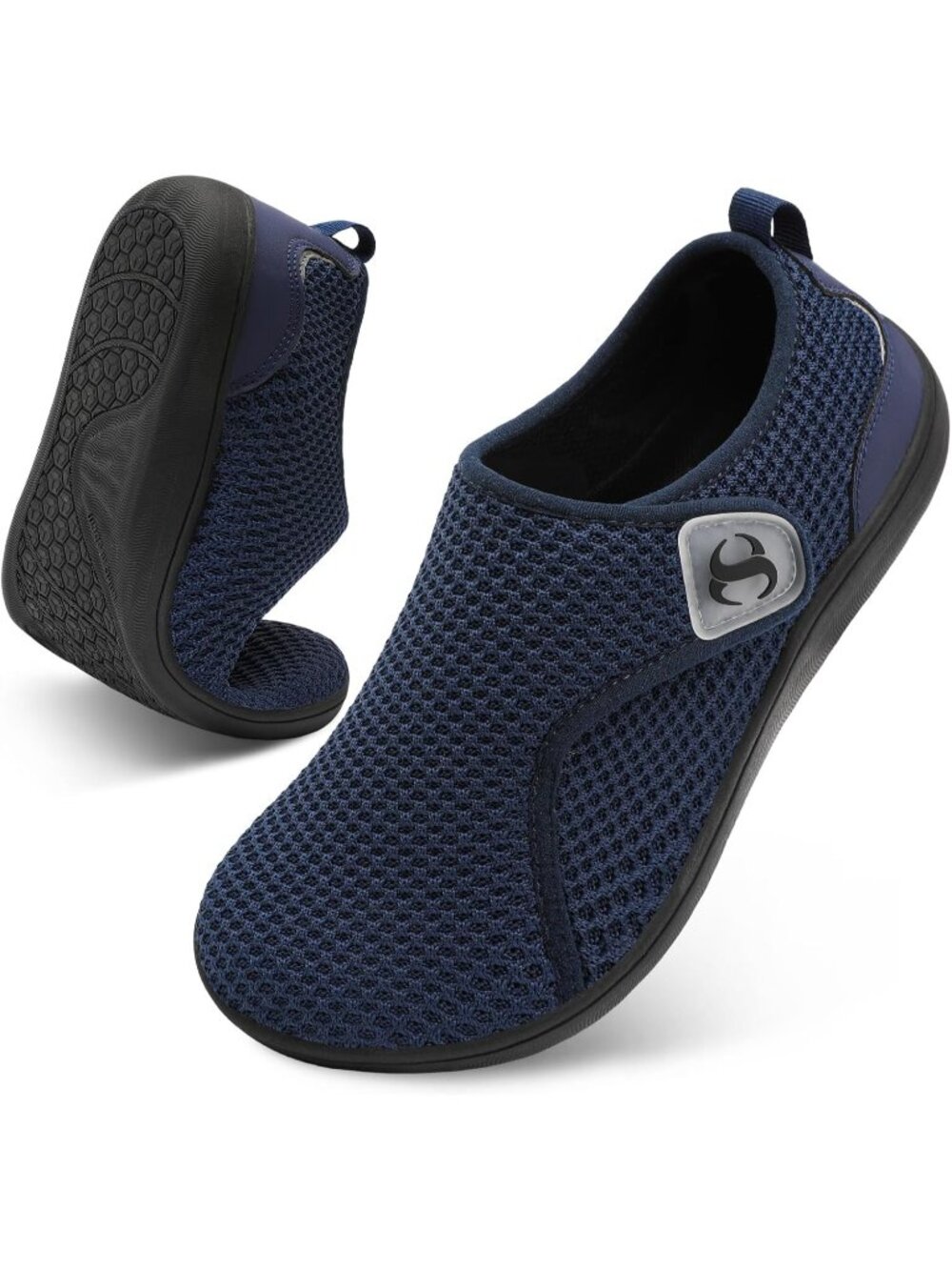 👑Women's Blue Knitted Comfortable  Neuropathy Adjustable Wide Width Sneakers